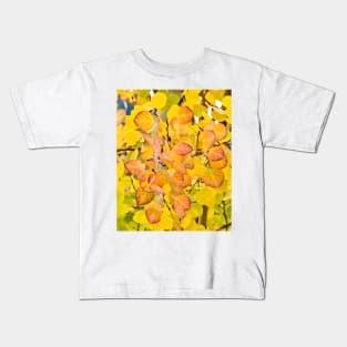 Fall Aspen Leaves Kids T-Shirt